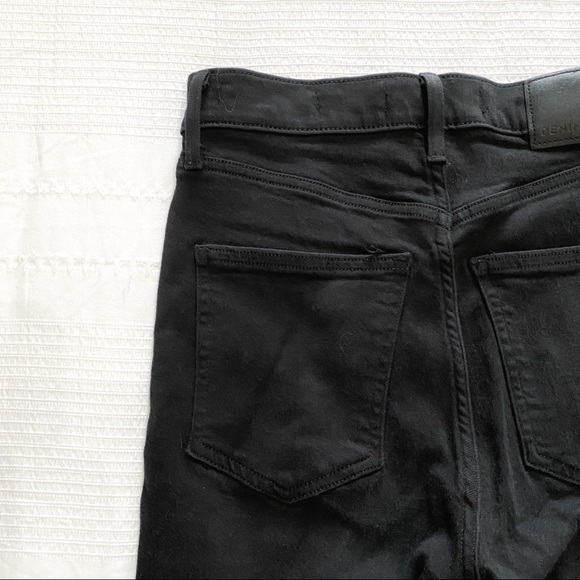 DENIM FORUM THE LOLA HIGH RISE BLACK SKINNY CROPPED JEANS - Picture 9 of 9